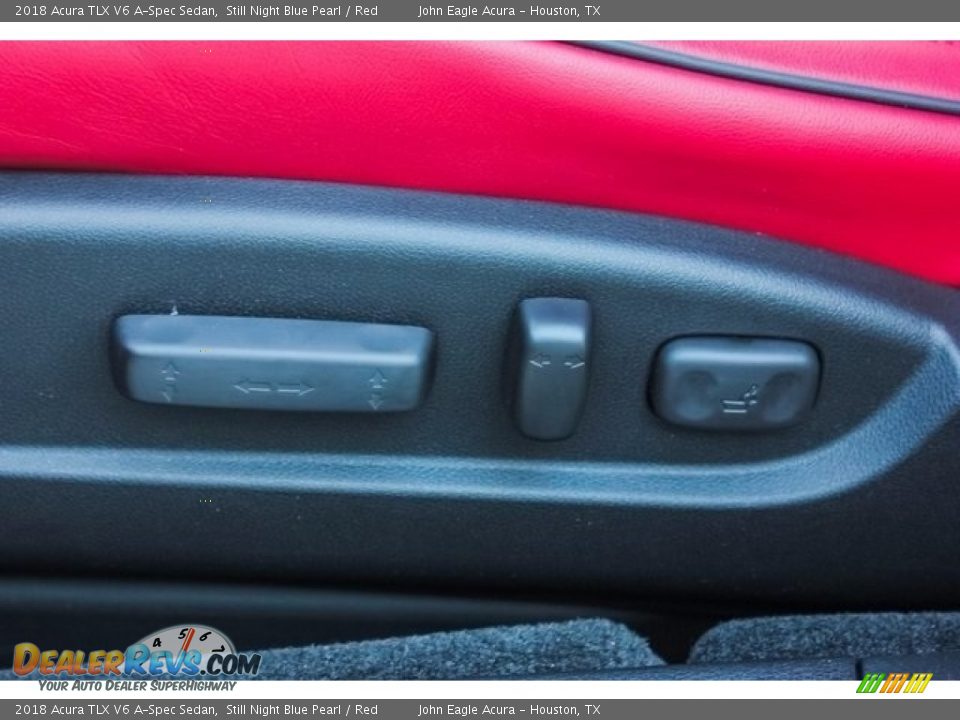 2018 Acura TLX V6 A-Spec Sedan Still Night Blue Pearl / Red Photo #14