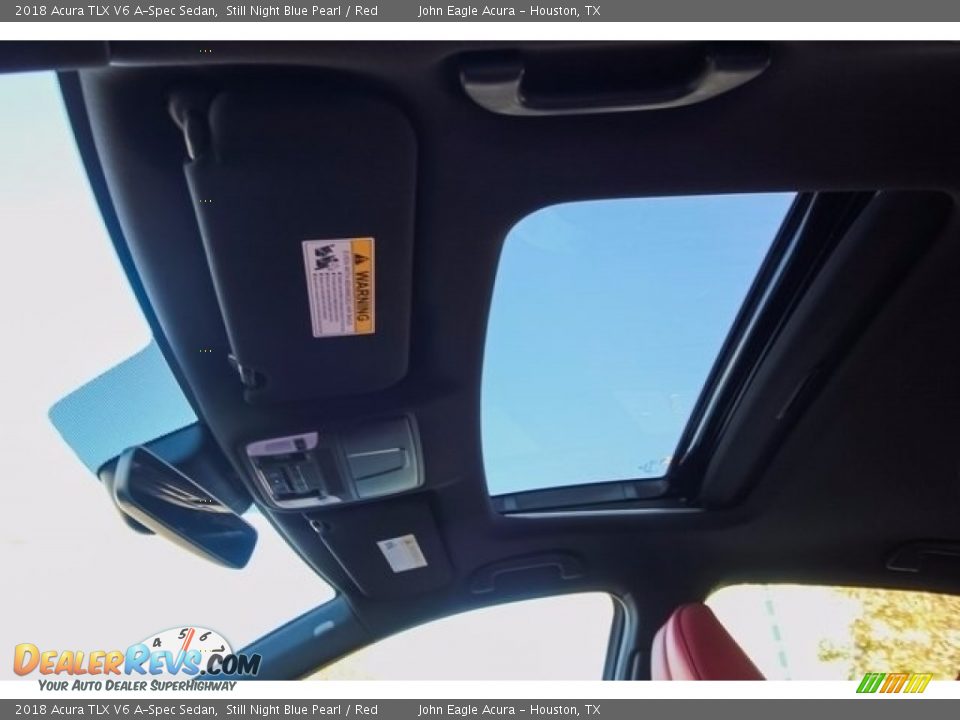 2018 Acura TLX V6 A-Spec Sedan Still Night Blue Pearl / Red Photo #15