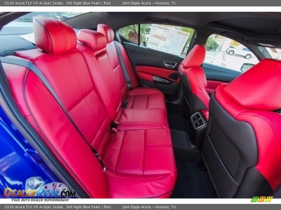 2018 Acura TLX V6 A-Spec Sedan Still Night Blue Pearl / Red Photo #21