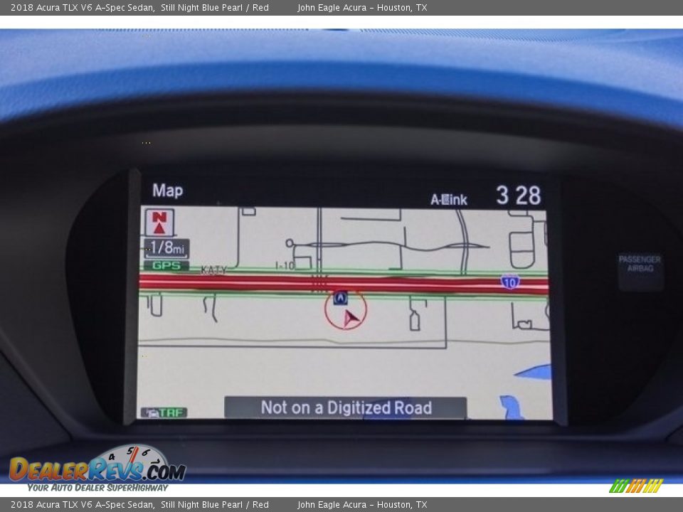 2018 Acura TLX V6 A-Spec Sedan Still Night Blue Pearl / Red Photo #29