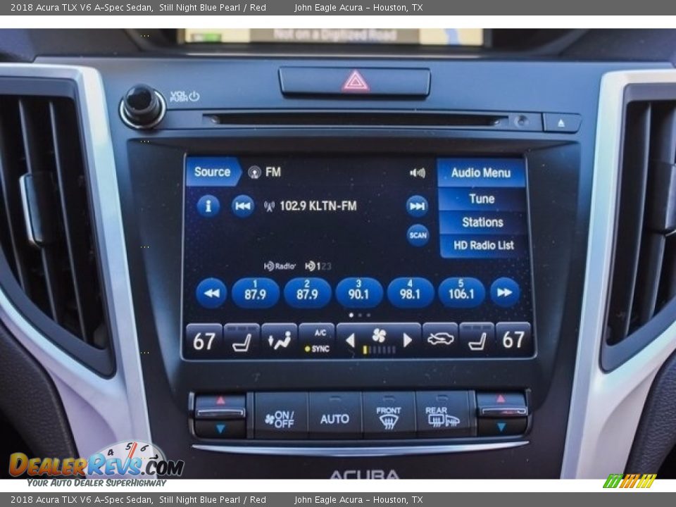 2018 Acura TLX V6 A-Spec Sedan Still Night Blue Pearl / Red Photo #30