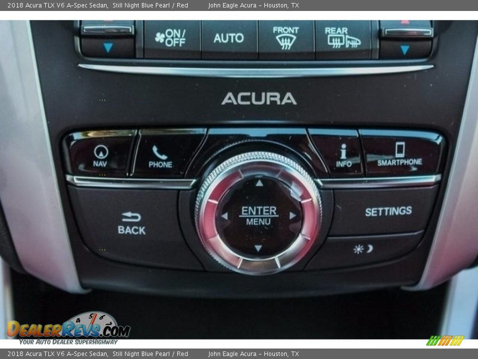 2018 Acura TLX V6 A-Spec Sedan Still Night Blue Pearl / Red Photo #31
