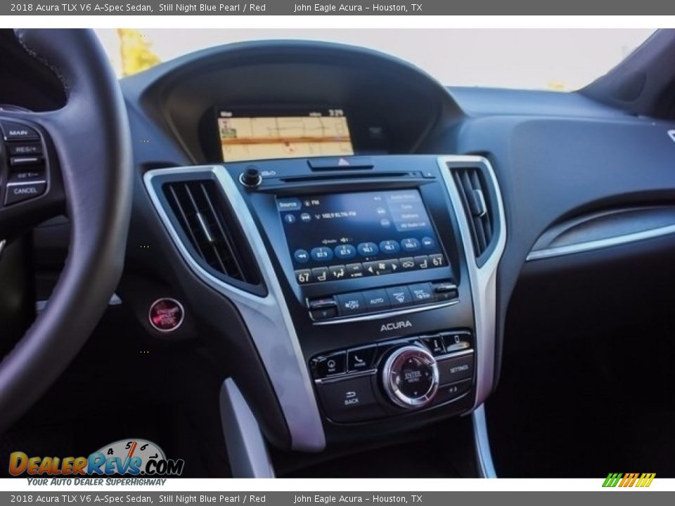 2018 Acura TLX V6 A-Spec Sedan Still Night Blue Pearl / Red Photo #34