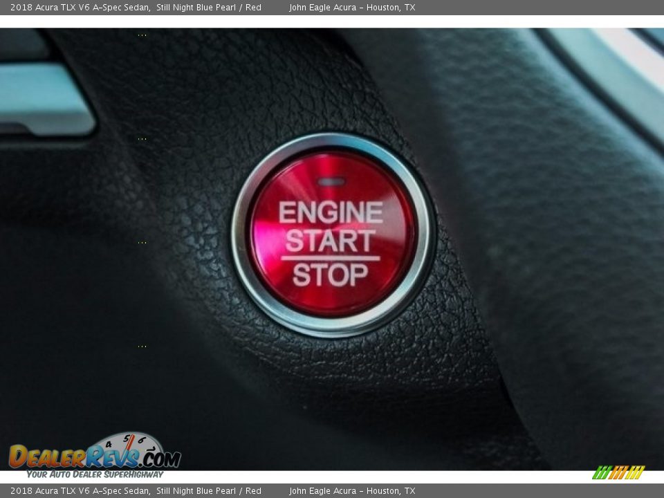2018 Acura TLX V6 A-Spec Sedan Still Night Blue Pearl / Red Photo #36