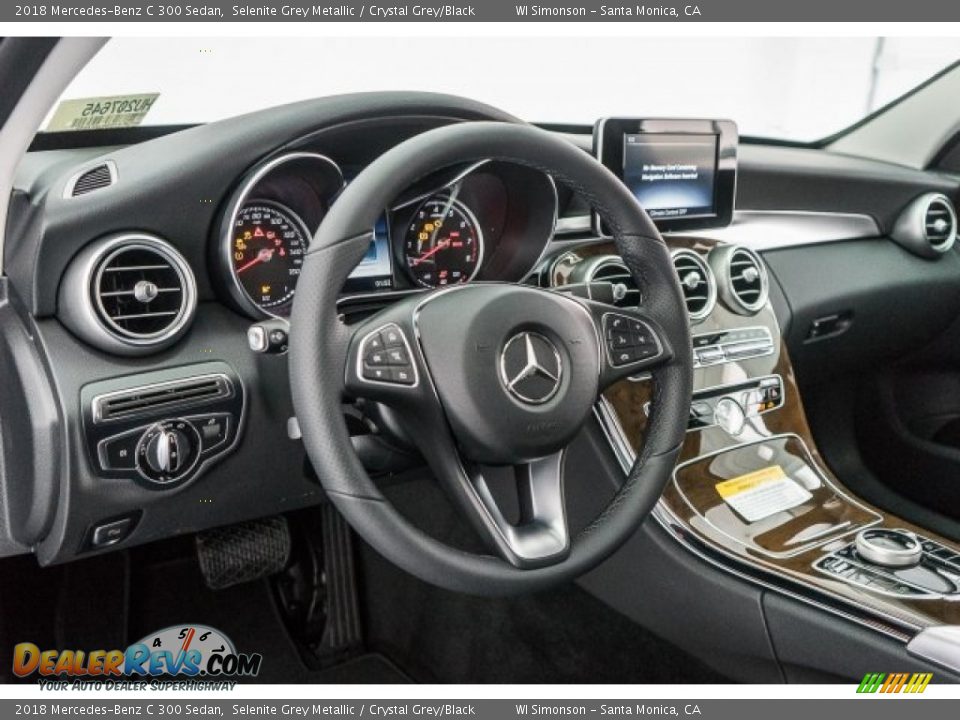 2018 Mercedes-Benz C 300 Sedan Selenite Grey Metallic / Crystal Grey/Black Photo #6