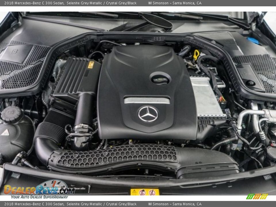 2018 Mercedes-Benz C 300 Sedan Selenite Grey Metallic / Crystal Grey/Black Photo #8