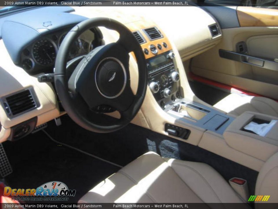 2009 Aston Martin DB9 Volante Glacial Blue / Sandstorm Photo #6