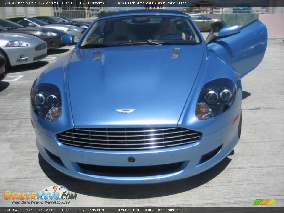 2009 Aston Martin DB9 Volante Glacial Blue / Sandstorm Photo #13