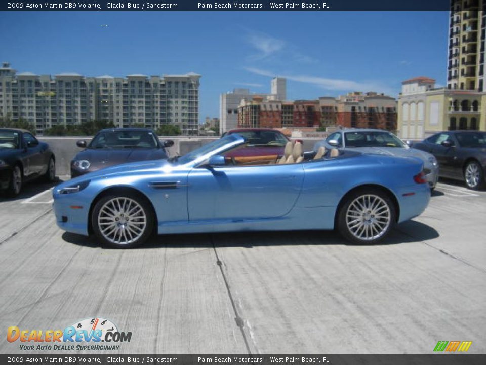 2009 Aston Martin DB9 Volante Glacial Blue / Sandstorm Photo #15