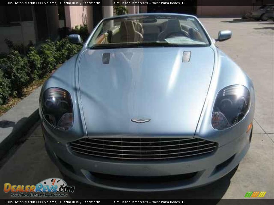 2009 Aston Martin DB9 Volante Glacial Blue / Sandstorm Photo #2