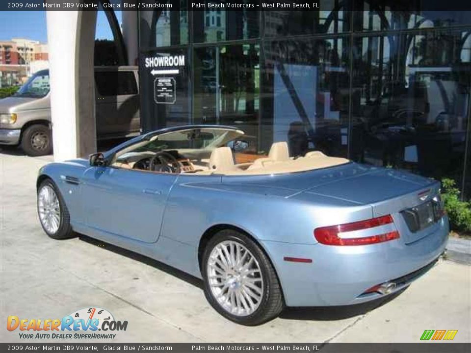 2009 Aston Martin DB9 Volante Glacial Blue / Sandstorm Photo #4