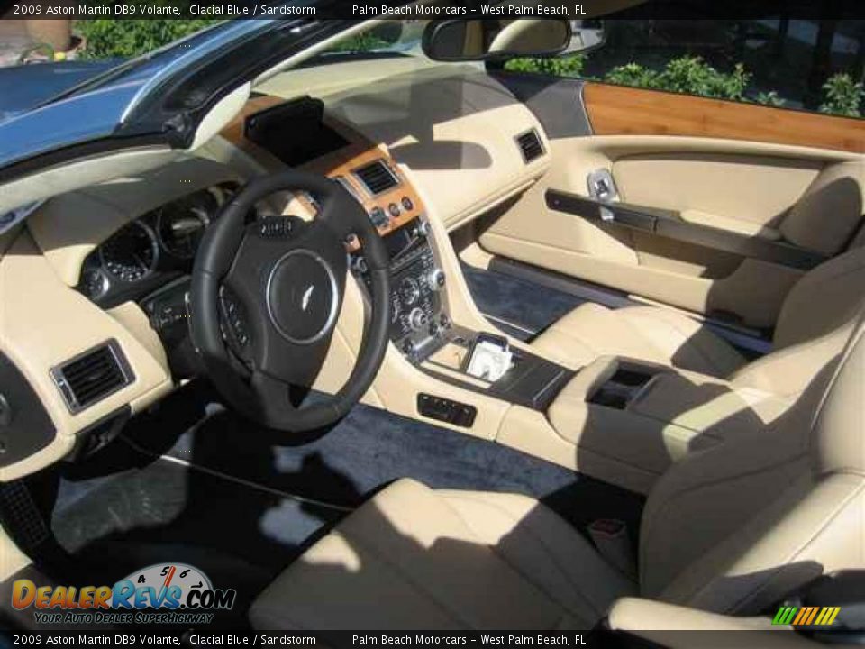 2009 Aston Martin DB9 Volante Glacial Blue / Sandstorm Photo #7