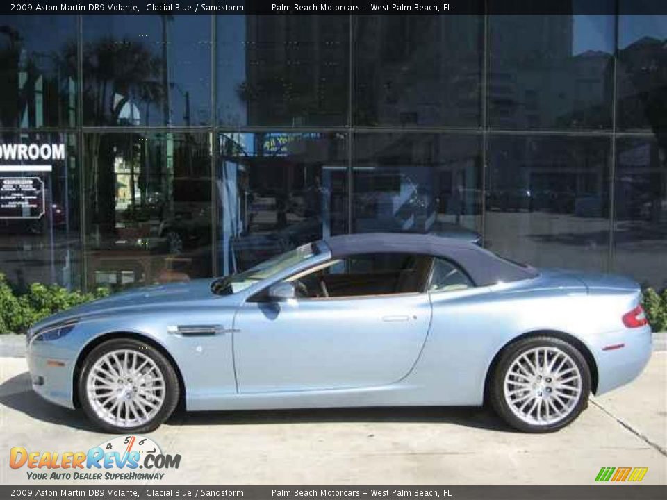 2009 Aston Martin DB9 Volante Glacial Blue / Sandstorm Photo #14