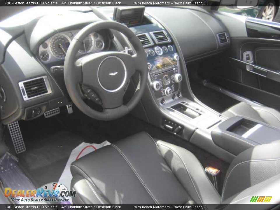 2009 Aston Martin DB9 Volante AM Titanium Silver / Obsidian Black Photo #7