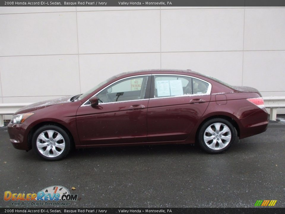 2008 Honda Accord EX-L Sedan Basque Red Pearl / Ivory Photo #2