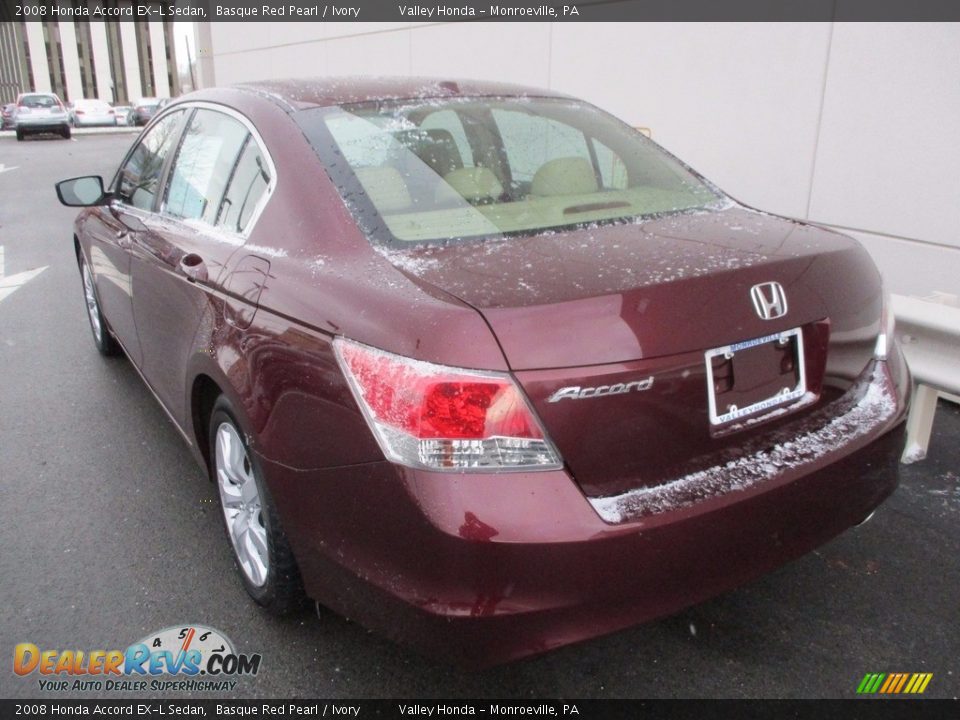 2008 Honda Accord EX-L Sedan Basque Red Pearl / Ivory Photo #3