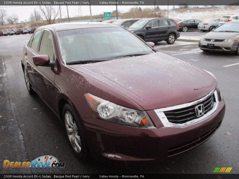 2008 Honda Accord EX-L Sedan Basque Red Pearl / Ivory Photo #7