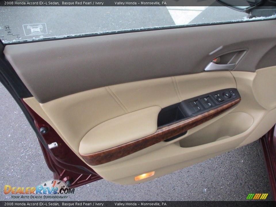2008 Honda Accord EX-L Sedan Basque Red Pearl / Ivory Photo #10