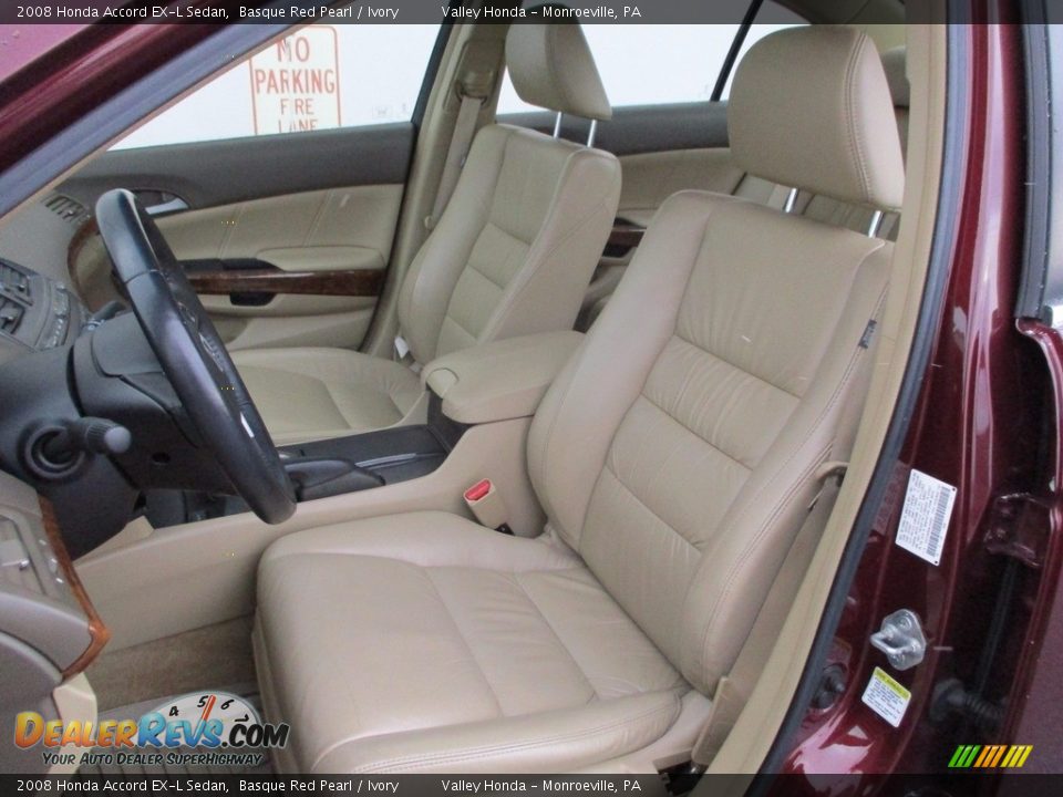 2008 Honda Accord EX-L Sedan Basque Red Pearl / Ivory Photo #12