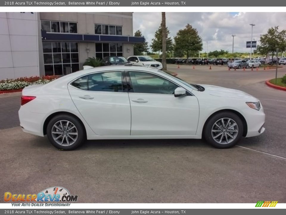 2018 Acura TLX Technology Sedan Bellanova White Pearl / Ebony Photo #8