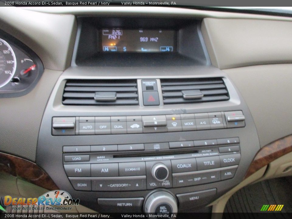 2008 Honda Accord EX-L Sedan Basque Red Pearl / Ivory Photo #16