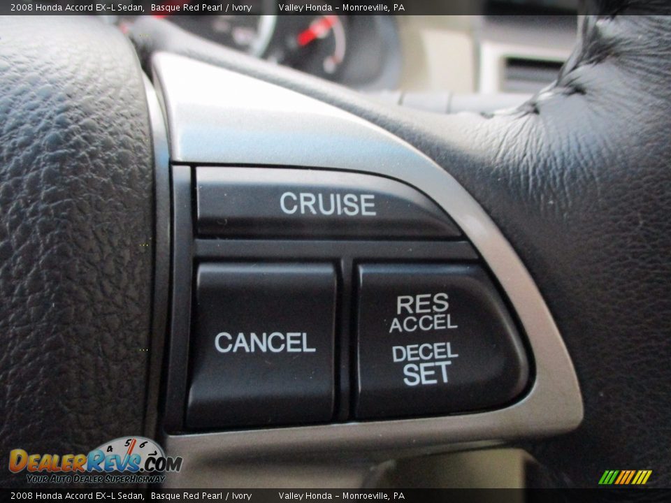 2008 Honda Accord EX-L Sedan Basque Red Pearl / Ivory Photo #18