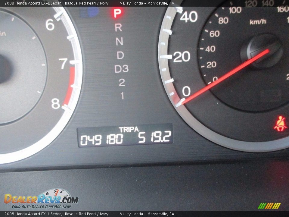 2008 Honda Accord EX-L Sedan Basque Red Pearl / Ivory Photo #20