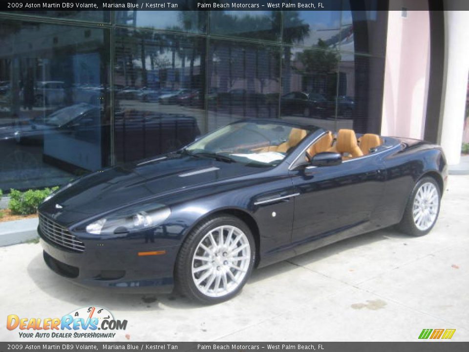 2009 Aston Martin DB9 Volante Mariana Blue / Kestrel Tan Photo #1