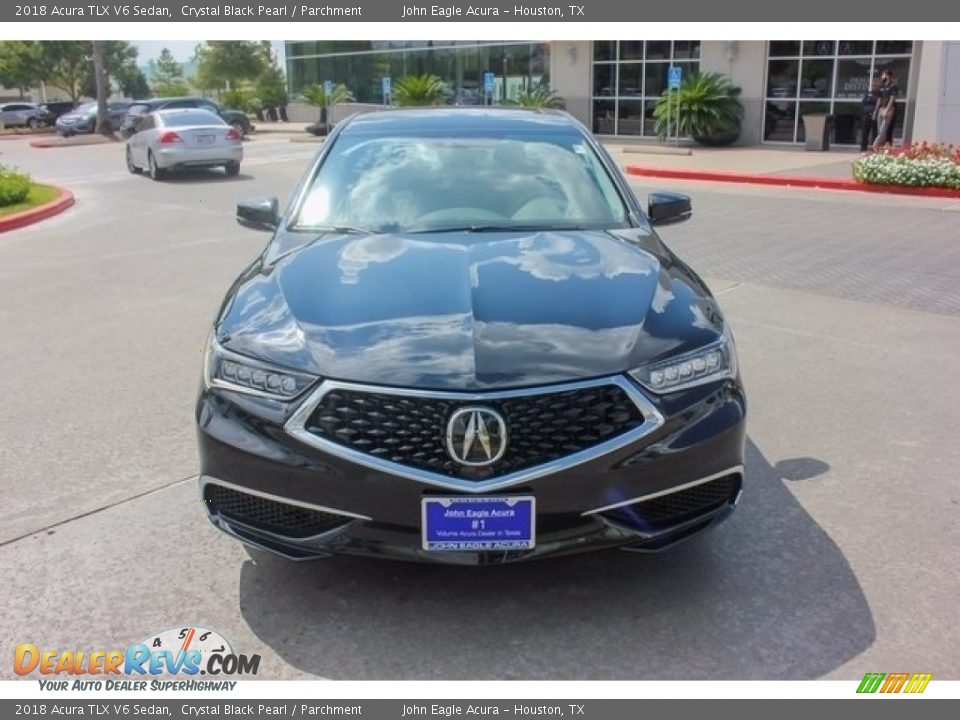 2018 Acura TLX V6 Sedan Crystal Black Pearl / Parchment Photo #2