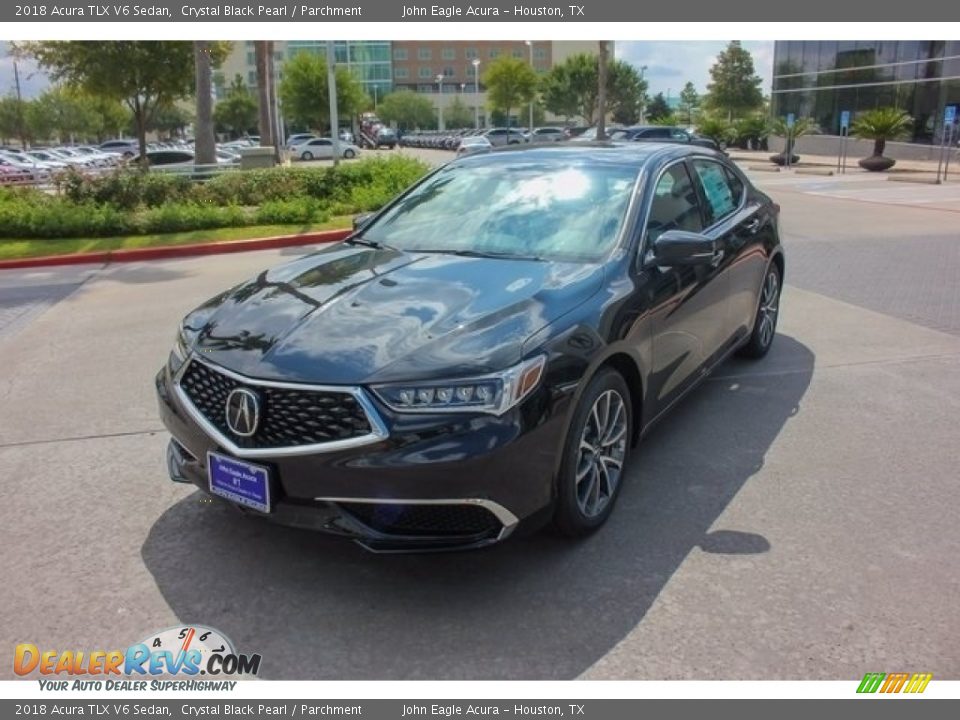 2018 Acura TLX V6 Sedan Crystal Black Pearl / Parchment Photo #3