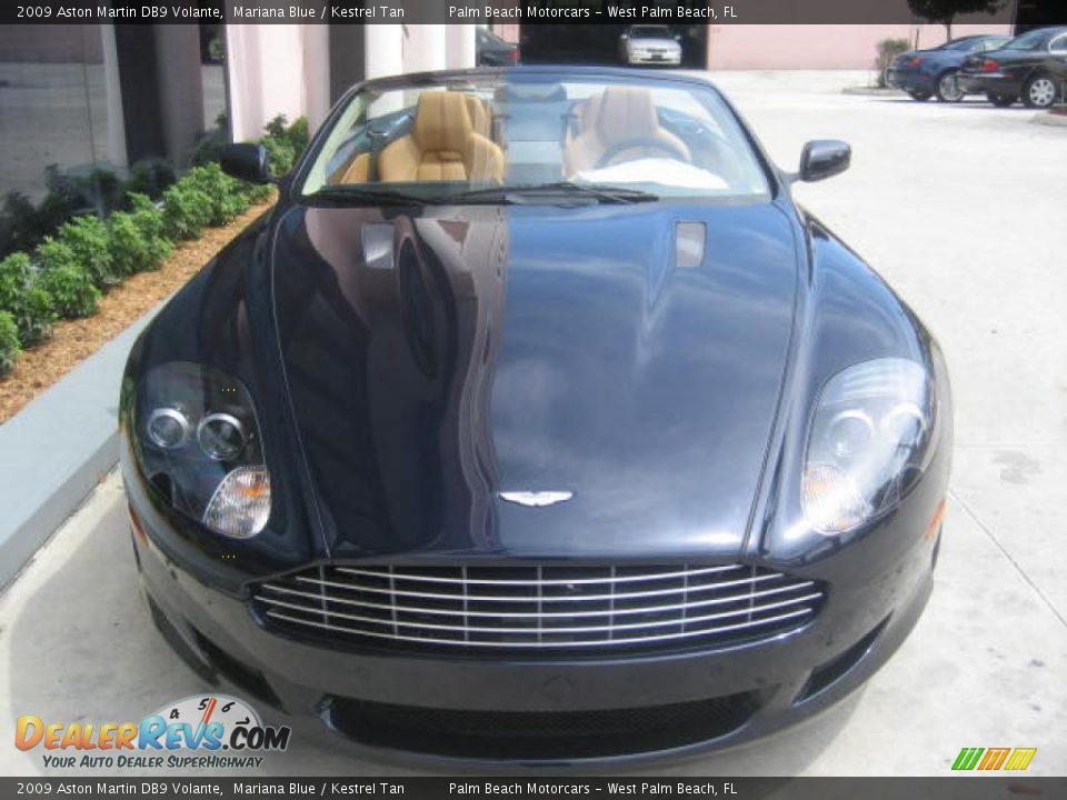 2009 Aston Martin DB9 Volante Mariana Blue / Kestrel Tan Photo #2