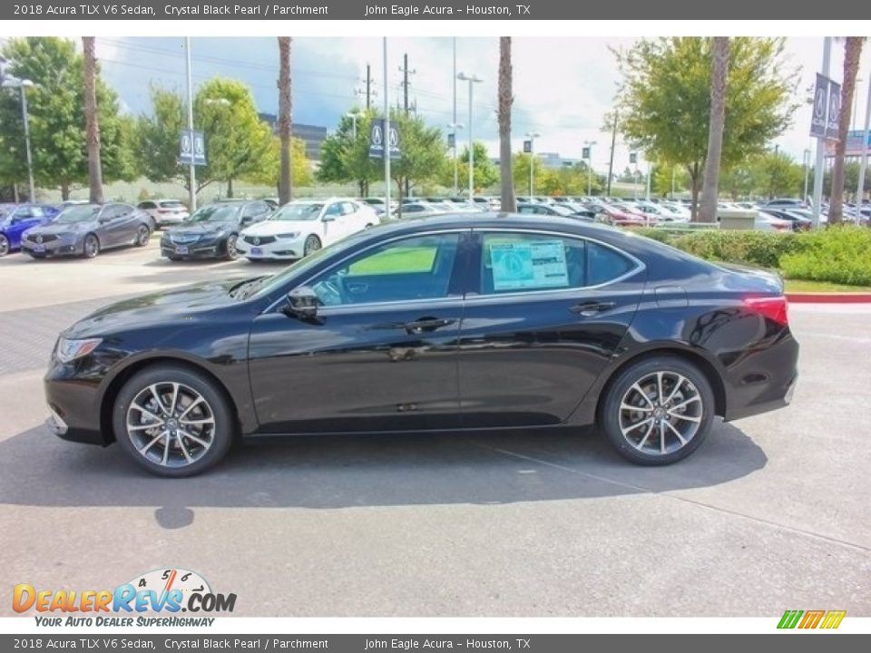 2018 Acura TLX V6 Sedan Crystal Black Pearl / Parchment Photo #4