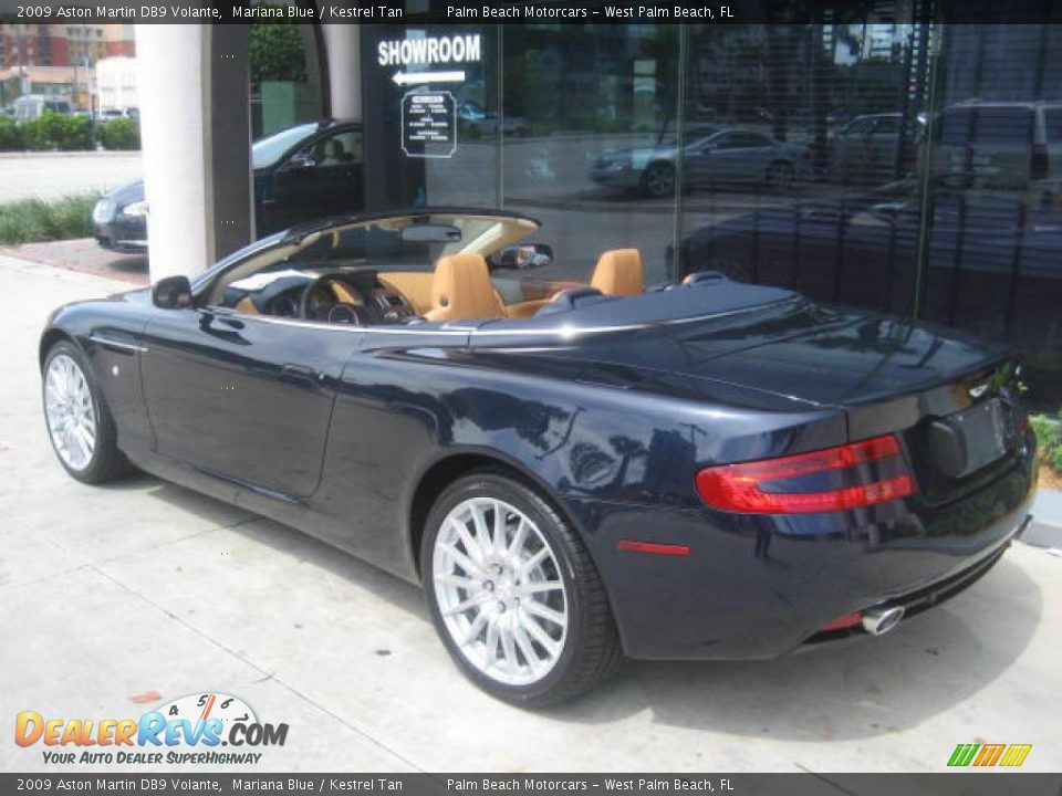 2009 Aston Martin DB9 Volante Mariana Blue / Kestrel Tan Photo #4