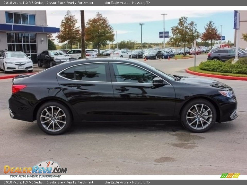 2018 Acura TLX V6 Sedan Crystal Black Pearl / Parchment Photo #8