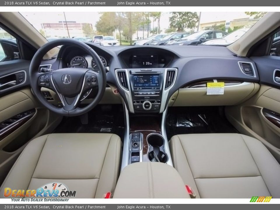 2018 Acura TLX V6 Sedan Crystal Black Pearl / Parchment Photo #9