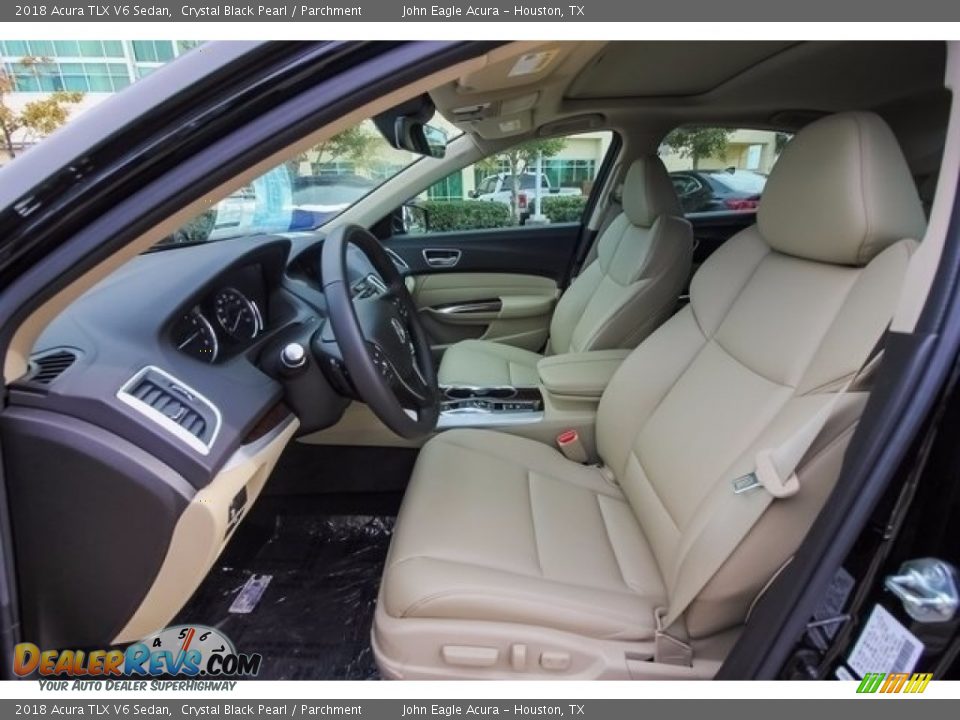 2018 Acura TLX V6 Sedan Crystal Black Pearl / Parchment Photo #16