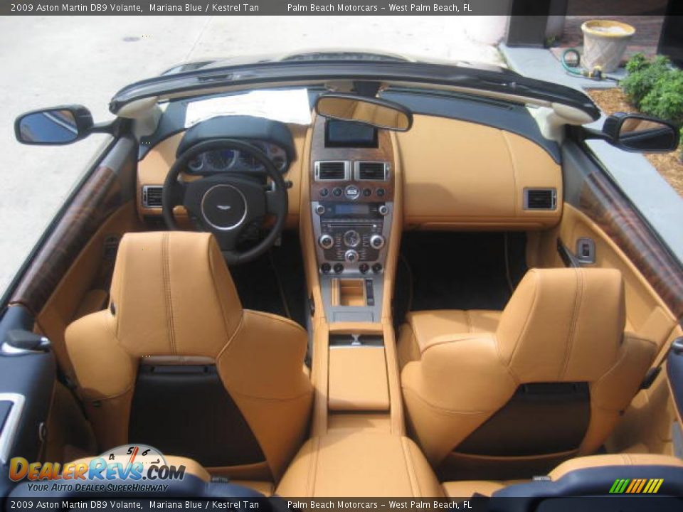 2009 Aston Martin DB9 Volante Mariana Blue / Kestrel Tan Photo #8