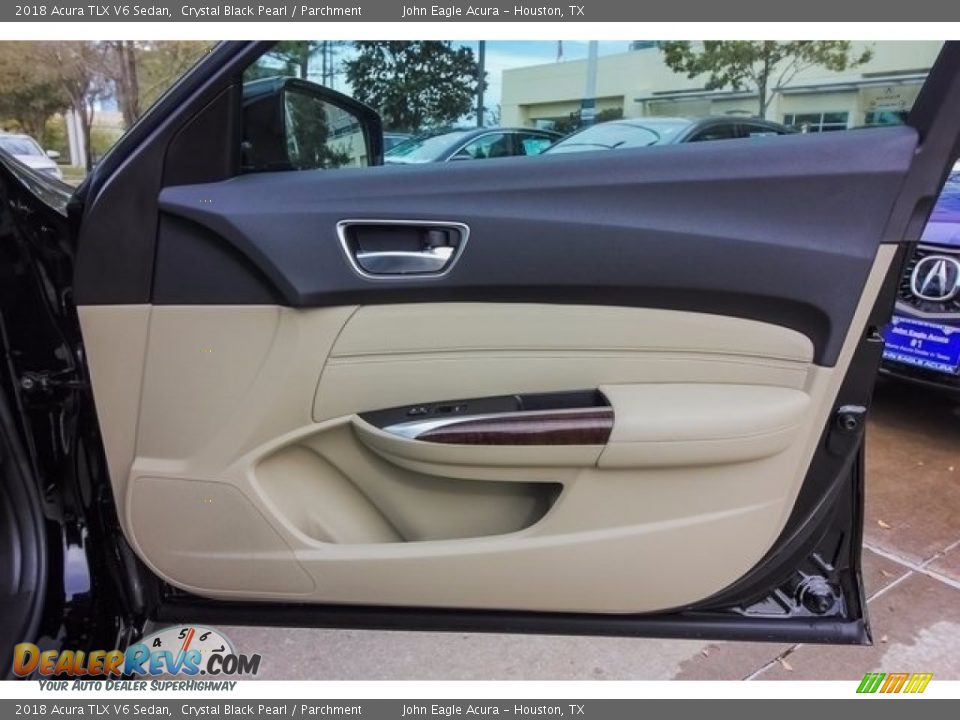 2018 Acura TLX V6 Sedan Crystal Black Pearl / Parchment Photo #22