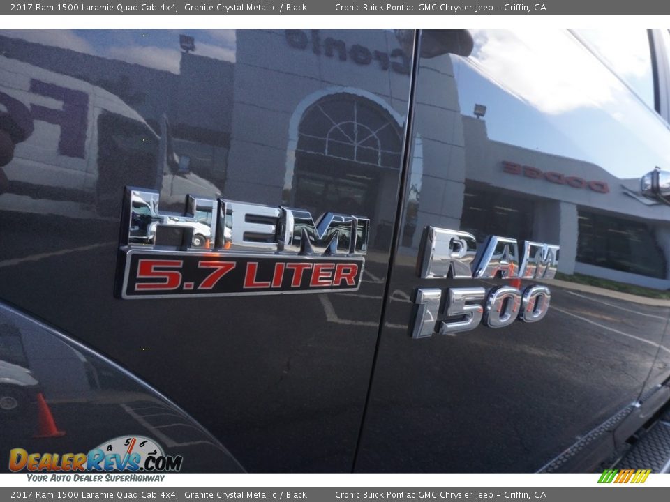 2017 Ram 1500 Laramie Quad Cab 4x4 Granite Crystal Metallic / Black Photo #13