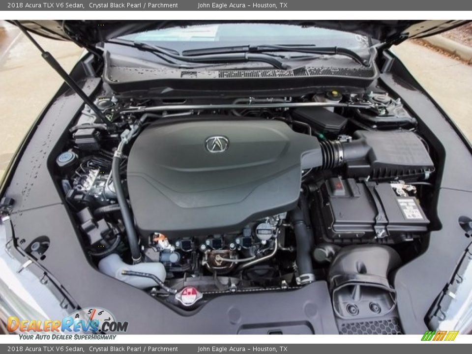 2018 Acura TLX V6 Sedan Crystal Black Pearl / Parchment Photo #24