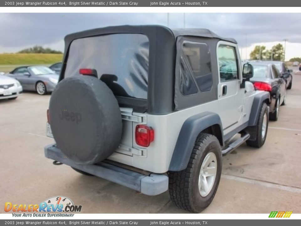2003 Jeep Wrangler Rubicon 4x4 Bright Silver Metallic / Dark Slate Gray Photo #6
