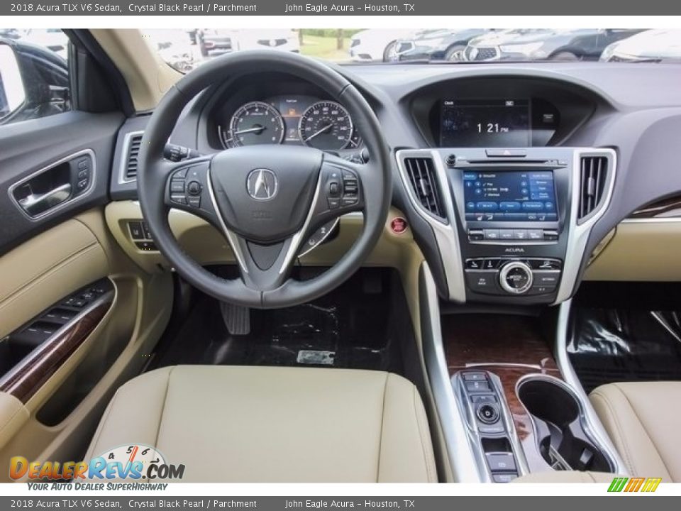2018 Acura TLX V6 Sedan Crystal Black Pearl / Parchment Photo #25