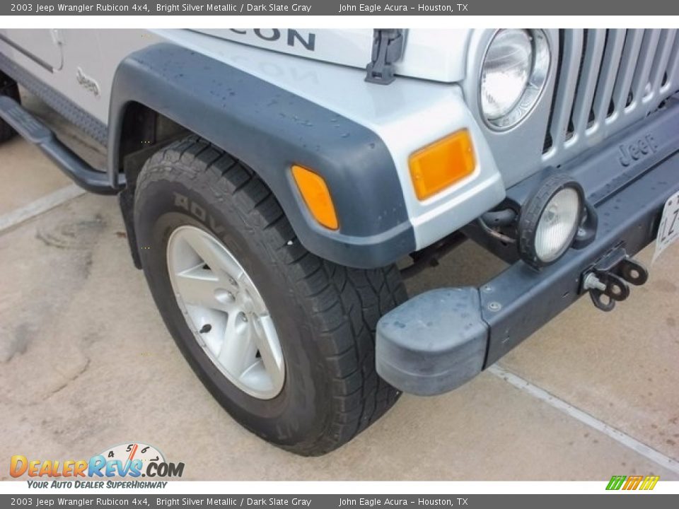 2003 Jeep Wrangler Rubicon 4x4 Bright Silver Metallic / Dark Slate Gray Photo #8