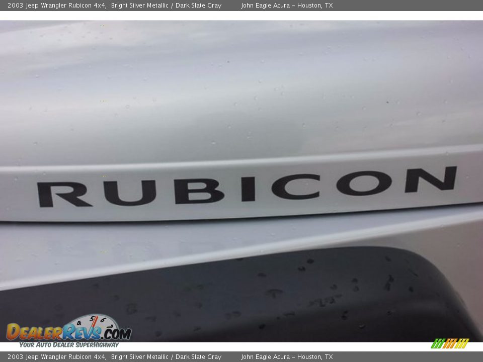 2003 Jeep Wrangler Rubicon 4x4 Bright Silver Metallic / Dark Slate Gray Photo #13