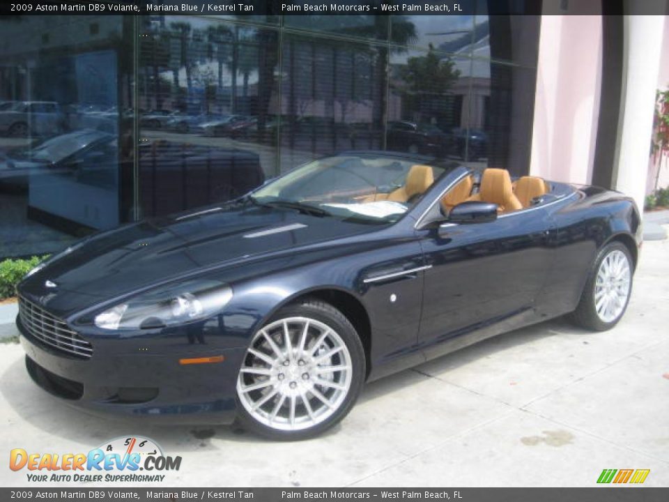 2009 Aston Martin DB9 Volante Mariana Blue / Kestrel Tan Photo #18