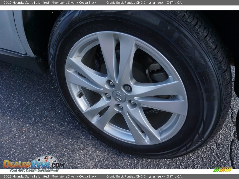 2012 Hyundai Santa Fe Limited Moonstone Silver / Cocoa Black Photo #14