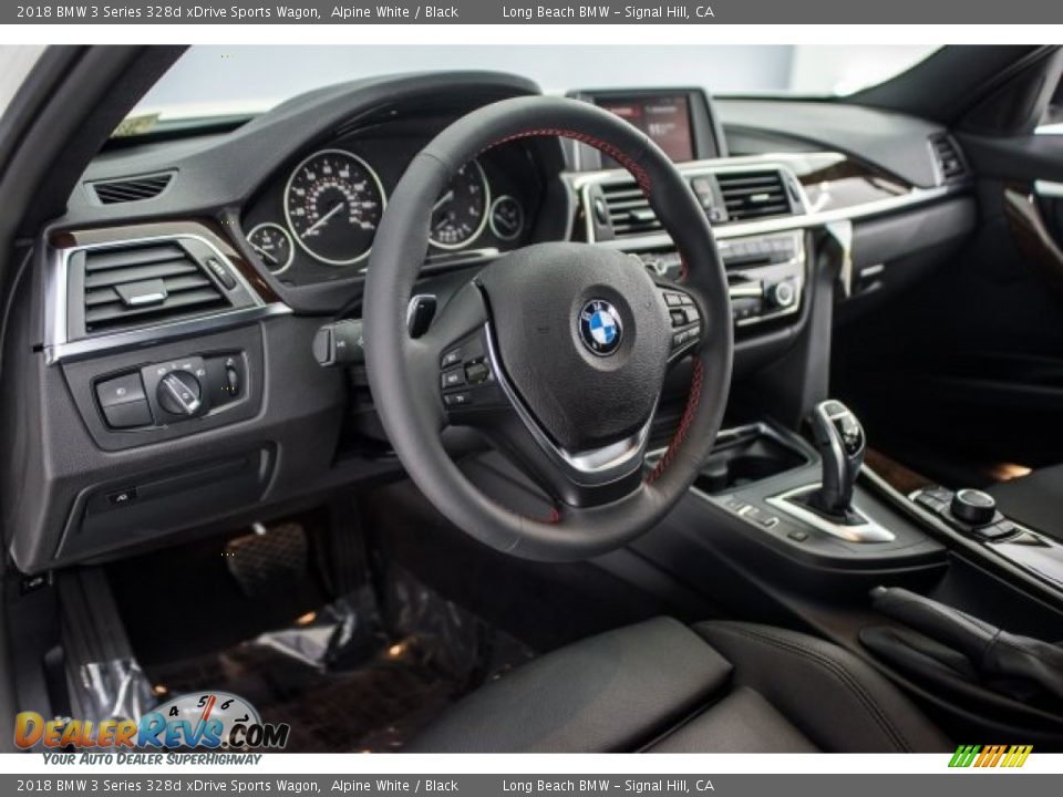2018 BMW 3 Series 328d xDrive Sports Wagon Alpine White / Black Photo #6