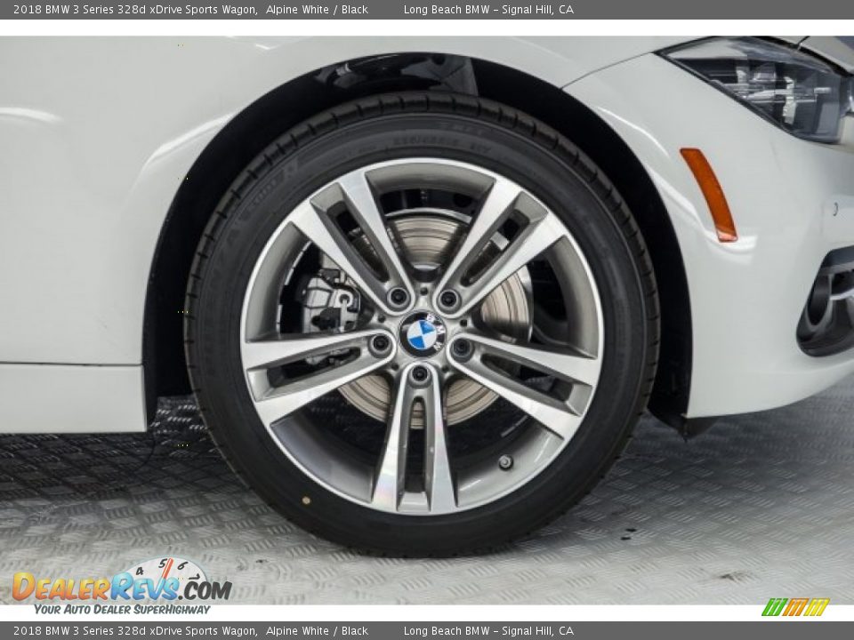 2018 BMW 3 Series 328d xDrive Sports Wagon Alpine White / Black Photo #9