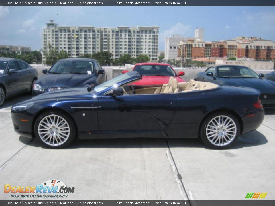 2009 Aston Martin DB9 Volante Mariana Blue / Sandstorm Photo #3
