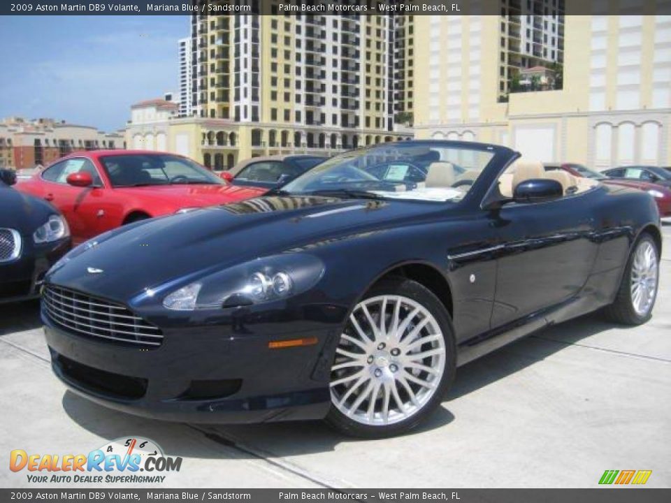 2009 Aston Martin DB9 Volante Mariana Blue / Sandstorm Photo #14